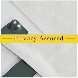 NICETOWN Privacy Blackout Door Curtain for Doorway, 36 X 80 Inch Long Linen Curtains for Living Room, Thermal Insulated Window Curtains for Sliding Door, 1 Panel, 36" W x 80" L, Off White