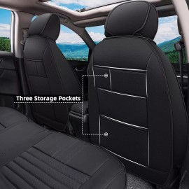 For Honda Civic 2016-2024 Car Leather Custom Front & Rear 5-Seat Covers Full Set