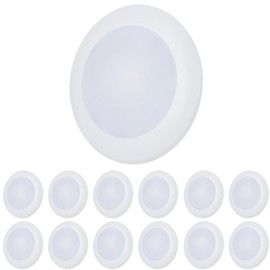 Lunabode LED 7.5 Inch Disc Light I Dimmable Ceiling Light Fixtures | 5CCT LED Lights 2700K/3000K/3500K/4000K/5000K | Flush Mount Ceiling Light I ETL & UL Certified I LED Lights for Bedroom - 12 Pack