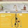 Tohlar Gold Touchless Kitchen Faucet with Pull Down Sprayer, Modern