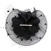 Women Feather Fascinators Flower Lace Hat Elegant Mesh Headpiece Headband