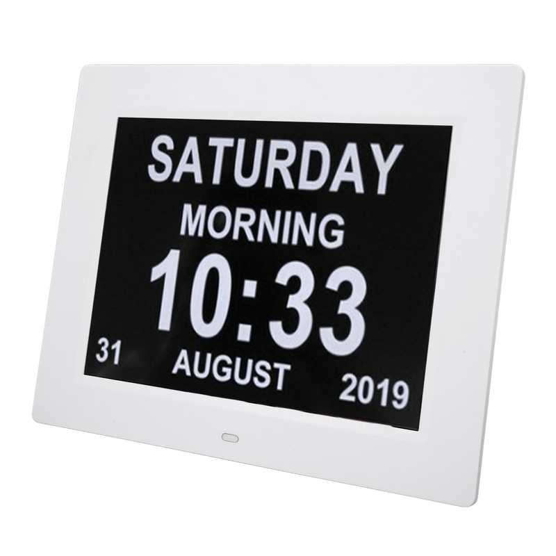 10 Inch Digital Calendar Clock 8 Languages Auto Dimming Electronic