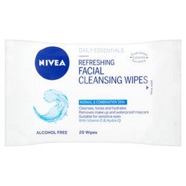 NIVEA Refreshing Cleansing Wipes Pack of 6 (6 x 20 Wipes) Normal Skin with Vitamin E