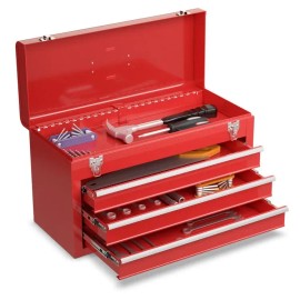 Portable 3-Drawer Garage Mechanic Tool Cabinet Boxcolor: Red Color