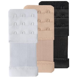 SAMGU Bra Extension Bra Extension 2 Hooks / 3 Hooks / 4 Hooks / 5 Hooks Bra Extenders, 3 Pieces Multicolor, 3 Hooks, 1/2"