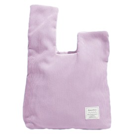 Anopo Mini Wrist Knotted Bag for Women Cute Corduroy Purse Aesthetic Tote Bag Knot-Pouch Wristlet Light Purple