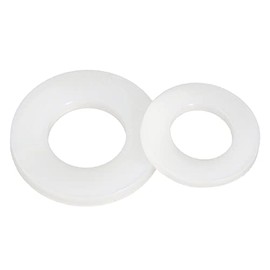 M10 Nylon Flat Washer, White Nylon Flat Washer, Pack of 25