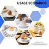 HUAJJ 10 Pcs Egg Cups, White Plastic Boiled Egg Cup