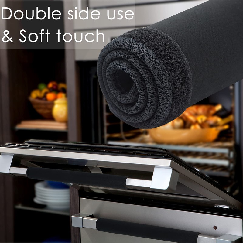 ZAWAGIIK 6Pcs Refrigerator Door Handle Cover Washable Kitchen Appliance Decor