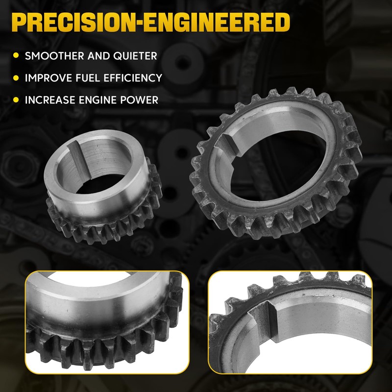 YEHERIT Timing Chain Kit with Tensioner Guide Rail Gear Compatible