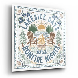 Epic Art 'Lakeside Days 4' by Laura Marshall Acrylic Glass Wall Art, 12" x 12"