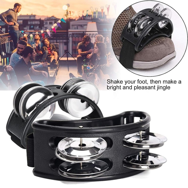 Norhogo Foot Tambourine Percussion Musical Instrument, Foot Tambourine with Stainless