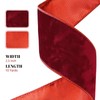 LEEQE Metallic 2-1/2 Inch Red Velvet Christmas Ribbon with Red