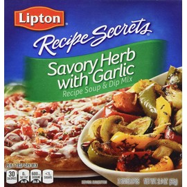 Lipton Recipe Secrets Recipe Soup & Dip Mix, Savory Herb with Garlic, 2 envelopes 2.4 oz, (Pack of 4)