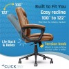 Click365 Transform 1.0 Ergonomic Mid Back Desk Chair Bonded Leather