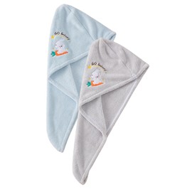 Baluue 2pcs Quick-Drying Towels for Women Convenient Hair Wraps Double-Layer Bath Towels Lightweight Absorbent for Home Travel Random Colors