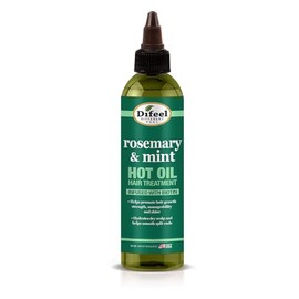 Difeel Tratamiento capilar de aceite caliente de romero y menta con biotina 8 oz. - Tratamiento de aceite caliente para cabello seco y dañado hecho con aceite de romero natural para el crecimiento del cabello