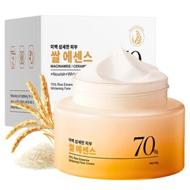 Rice Face Cream – Rice Hydrating Skincare for Glowing Glass Skin – Korean Moisturiser with Rice Extract – Nourishing Lightweight Non-greasy Daily Korean Face Cream of Rice for All Skin Types