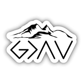 God is Greater Than The Highs and Lows Vinyl Sticker Decal
