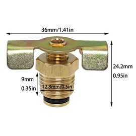 Bxian 2PCS 1/4 Inch NPT Air Valve Air Compressor Drain Valve All Brass Plug Wing Type Valve Waterway Adapter for Gas Storage Tank Water Storage Tank Gas Cylinders