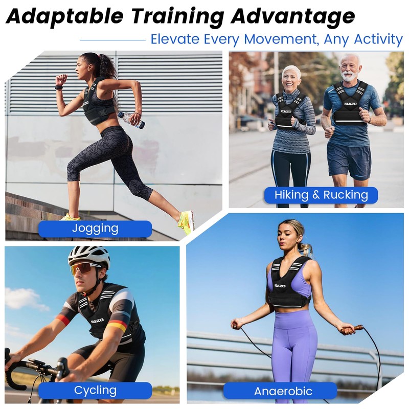 KUKZO Adjustable Weighted Vest Woman Men, 6-12lb Weight Vest with