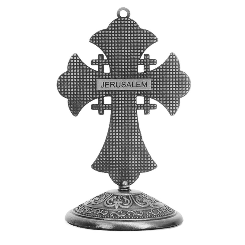 Jesus Statue Ornament Alloy Jesus Christ Cross Statue Figurine Christian