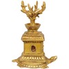 Exotic India Tulsi on Tortoise - Brass Statue