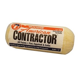 Set of 3 The Wooster Brush Company R565-9 American Contractor Paint Roller Cover, 9 in, 1-1/4 in Nap, Knit, Polypropylene Core, 9-Inch