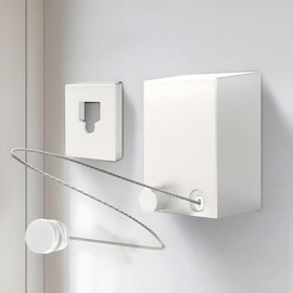 Retractable Clothesline, Retractable Clothesline Indoor, Stainless Steel Travel Clothesline, Not Sagging, Suitable for Balconies, Courtyards, Laundry Rooms, RVs, Yachts, etc Gold - Color: Gold