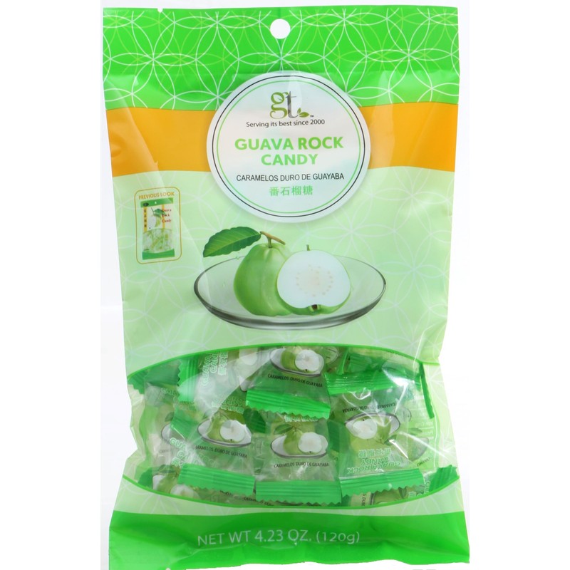 GT Guava Rock Candy, 4.23 Ounces Bags, 6-Pack