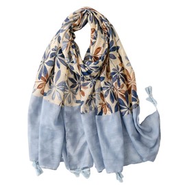 FAIRYGATE Women's Fashion Scarves & Scarves for Girls Patterned Printed Elegant Long All Year Round Tassel Scarf 67007, D67007