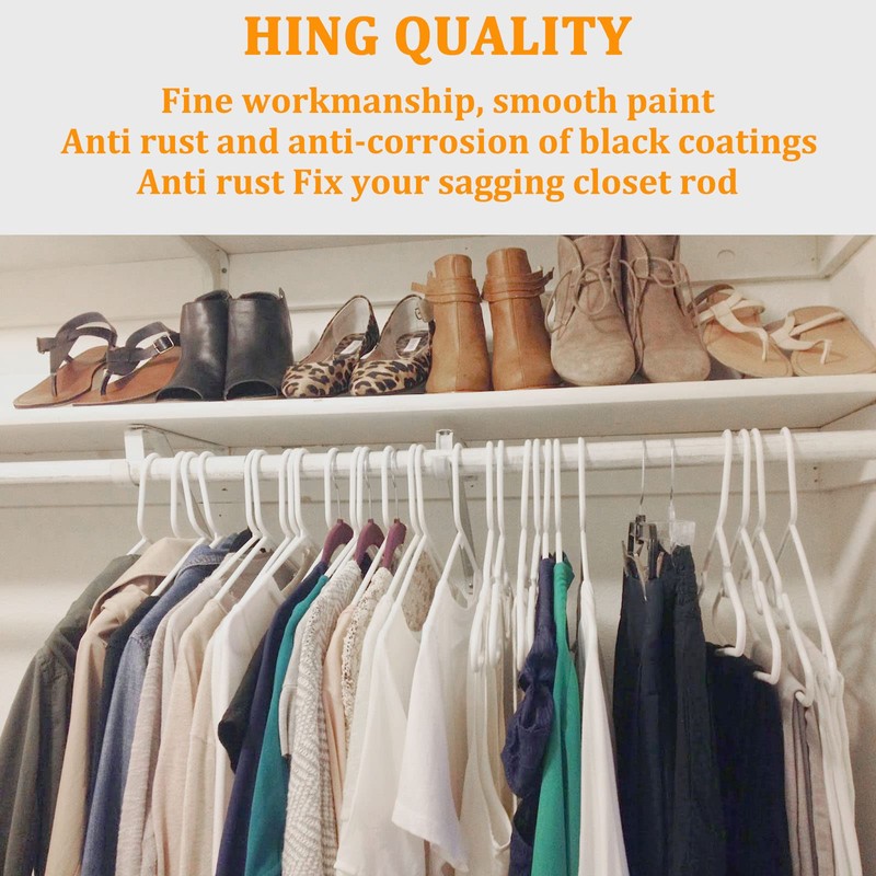 LANMIERT Heavy Duty Closet Rod Bracket, Adjustable Closet Shelf &