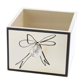 B&S Designs Desk Organizer Cube, Bow, 5 x 5
