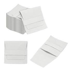 sourcing map 40 Pcs Microfiber Jewelry Pouch 3.1 × 3.1 Inch, Mini Jewelry Packaging Bag with Band for Small Jewelry Gift Bag Bulk Necklace Earrings Bracelet, Grey