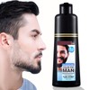 Hair & Beard Dye for Men Black, Long Lasting Beard