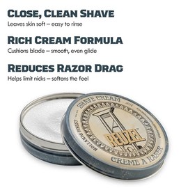 Reuzel crema para afeitar - Reduce cortes y raspones - Fórmula de alta concentración, rica y suave- Para una afeitada más cómoda y al ras - Reduce ras