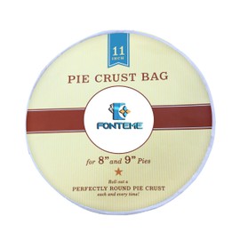 Fonteme Plastic Pie Crust Dough Rolling Bag 11" Non-Stick Mess Free Pie Crust Dough Maker Bag, BPA Free