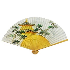 Men's Hand Fan Paper Hand Fan Owner 金閣寺
