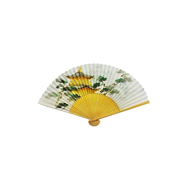 Men's Hand Fan Paper Hand Fan Owner 金閣寺