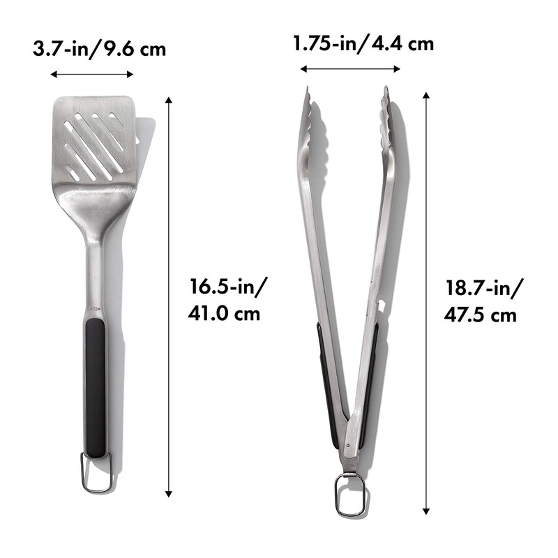OXO Outdoor Grilling Turner and Tongs Set