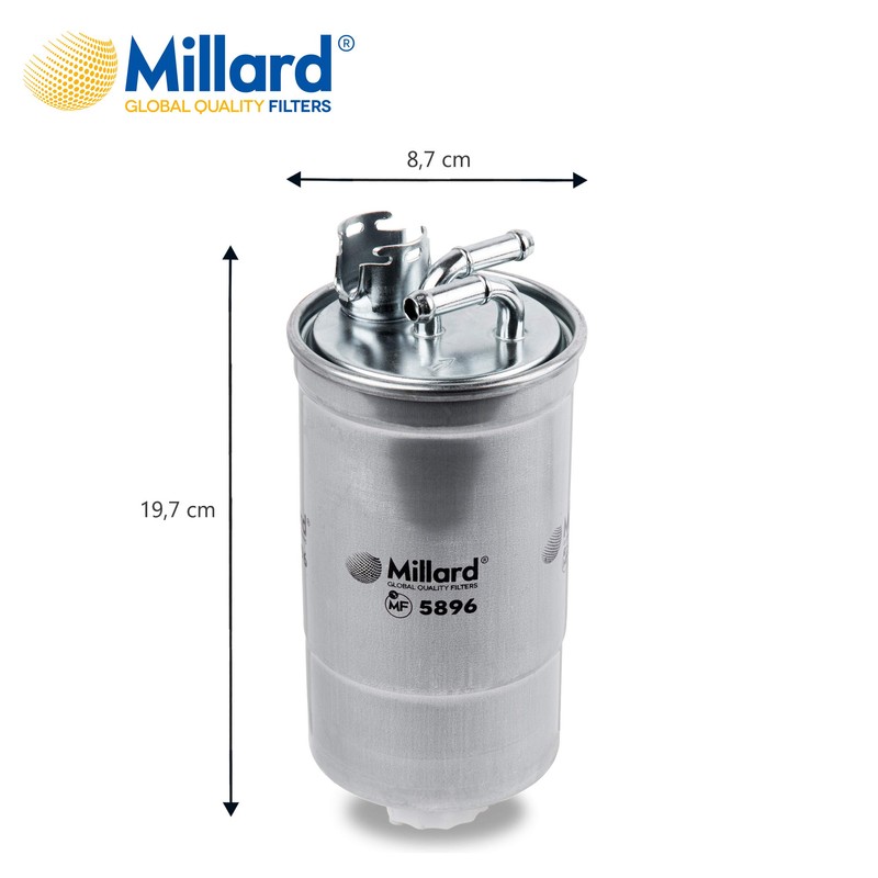 Millard Filters Millard MF5896 Car Fuel Filter 197x87x8x8 mm Global