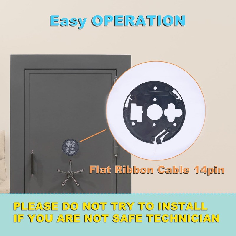 Electronic Safe Lock Replacement Keypad with Solenoid Lock, Gun Safe