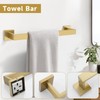 TNOMS Brushed Gold 10 Pieces Bathroom Hardware Accessories Set Towel
