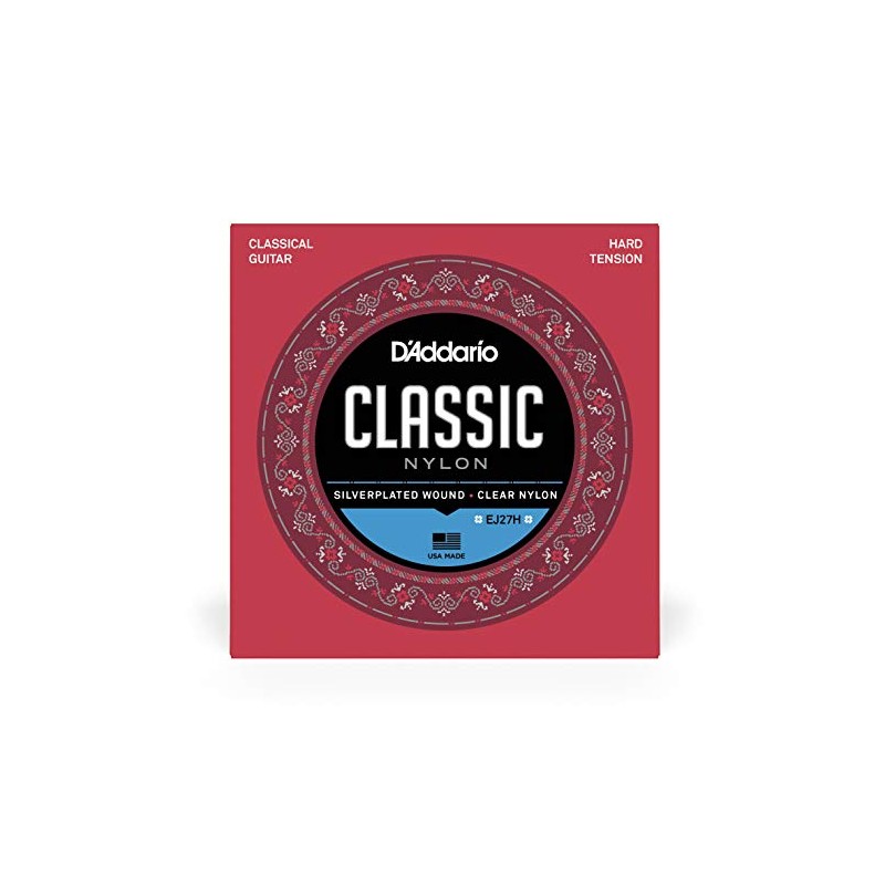 D'Addario Cuerdas de nylon para guitarra clásica Student, EJ27H, tensión
