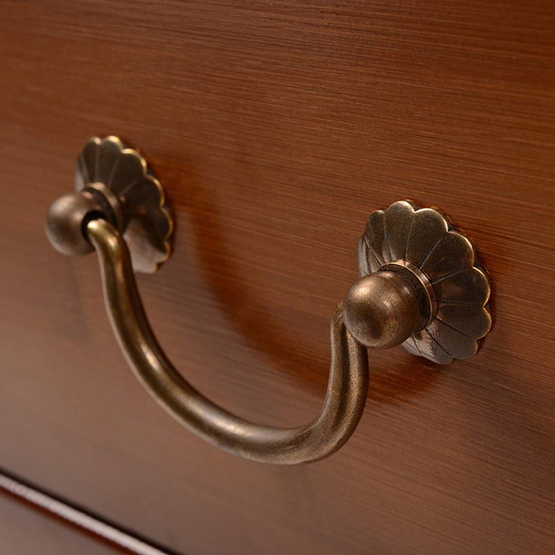 COSIBOA 6 Pack Traditional Bail Cabinet Hardware Handle Pull Antique