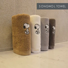 Songwol Towel Character Towel Snoopy River 5 piece set, 5 evenly (color specified in delivery message) / 송월타올 캐릭터타월 스누피리버 5매세트, 골고루5장(색상지정은배송메세지란에)