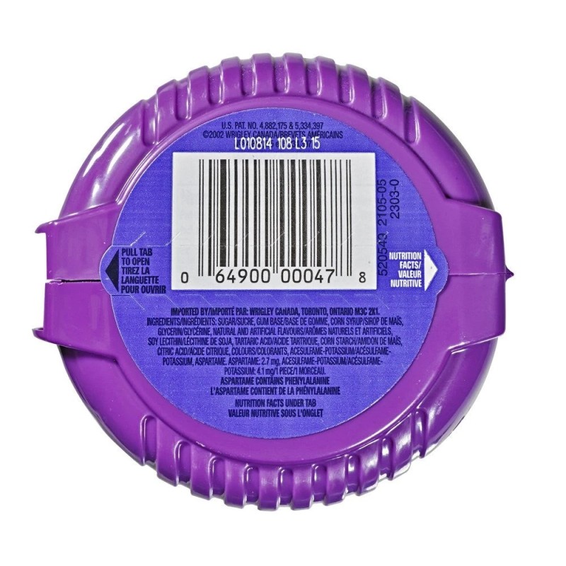 Hubba Bubba Bubble Tape, Gushing Grape, 6 Feet of Gum,