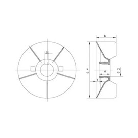 cyclingcolors Fan wheel electric motor plastic compressor fan blade shaft impeller motor, 130 mm x 28.2 mm