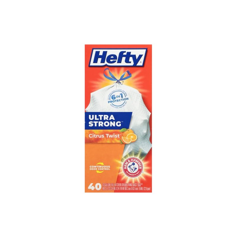 Hefty Ultra Strong Trash Bags 13 Gallon | Tall Kitchen