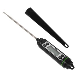 KOMBIUDA High Accuracy Thermometer with Stainless Steel Probe for BBQ Grill Smoker Candy Cooking Heat Resistant Sensor Instant Read Screen for Precise Meat and Liquid Temperature Monitoring